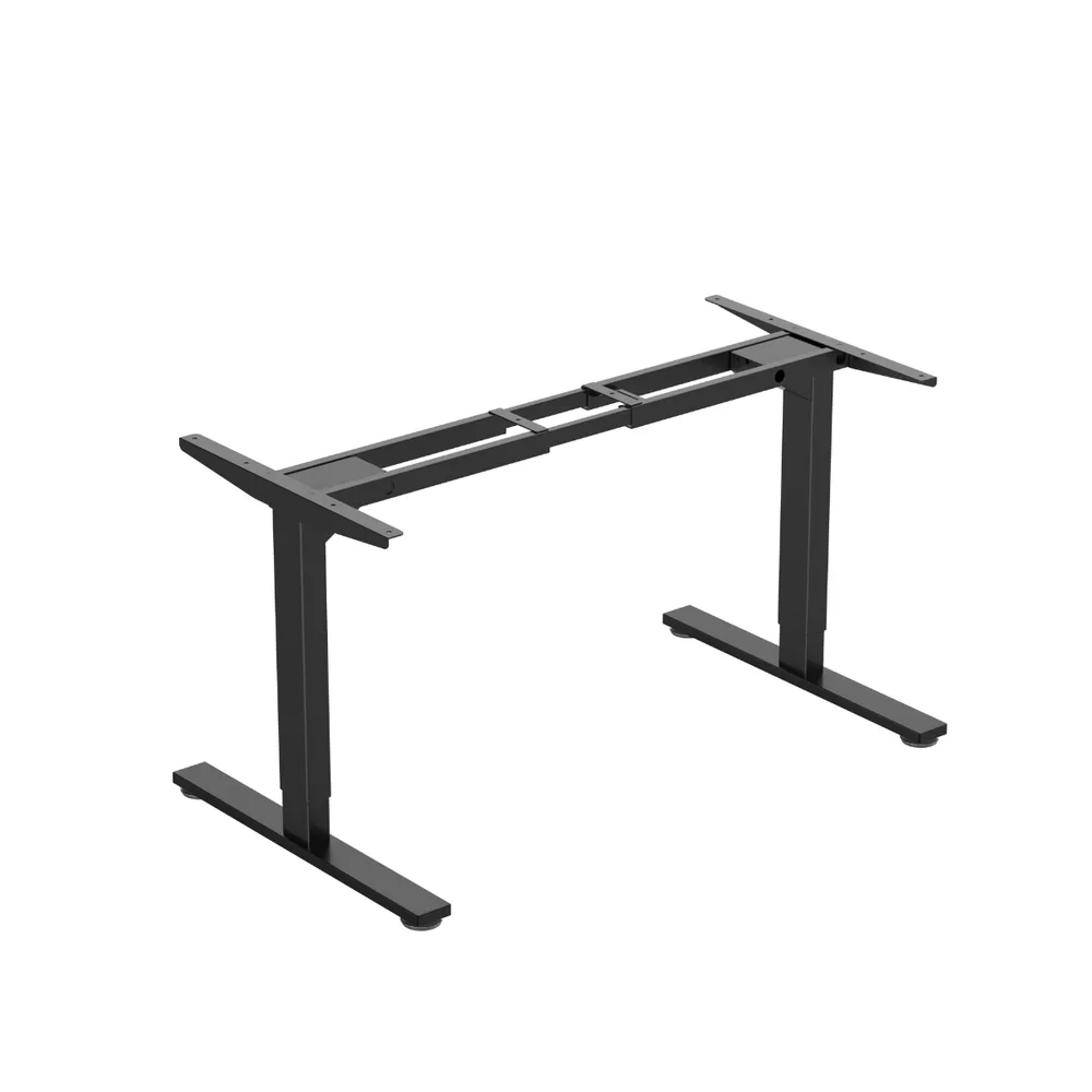 Основа за бюро Ergo Desk с ел. регулация – бял метал, снимка 3
