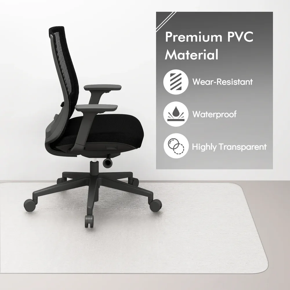 Прозрачна PVC подложка за под и офис стол, 180 × 160 см, дебелина 1,5 мм, снимка 2