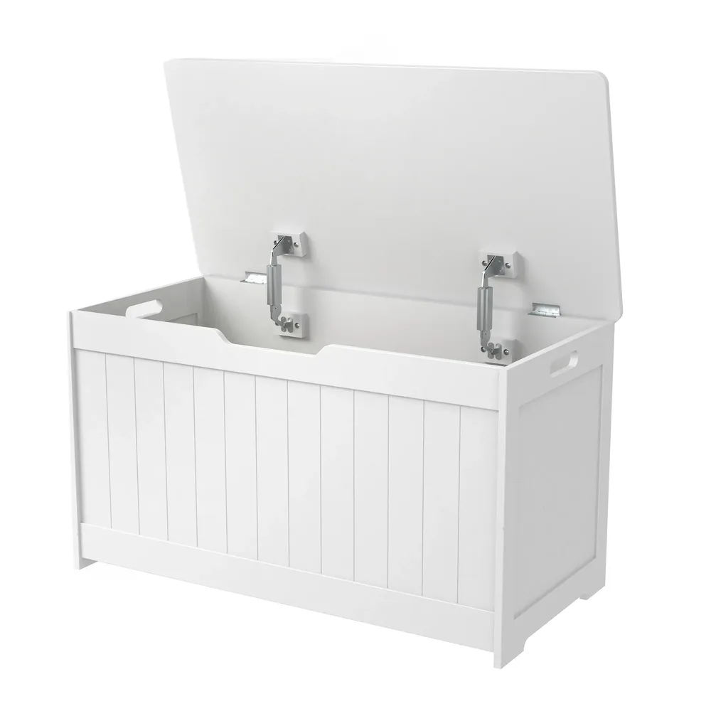 Детска ракла за играчки и пейка 2 в 1 дървена JWTR-3086 WHITE, снимка 3