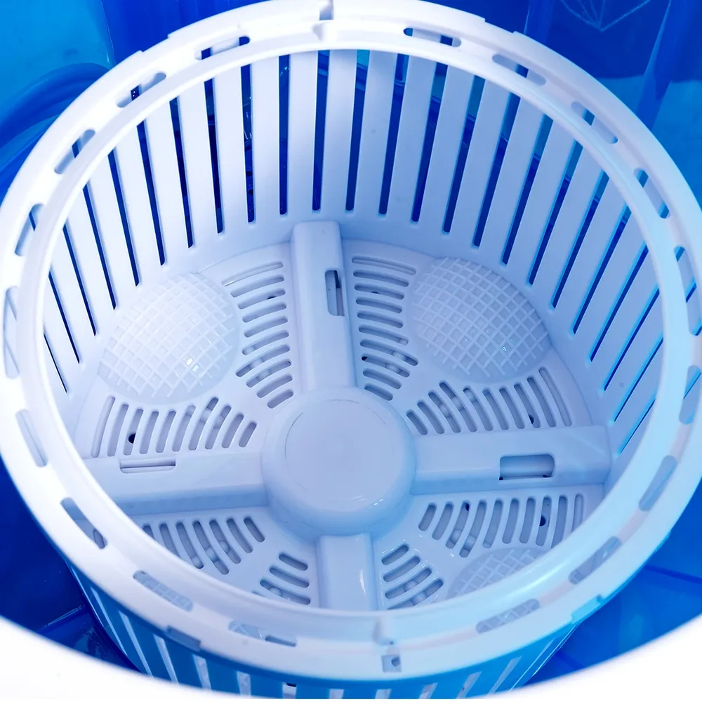 Мини пералня с центрофуга 2,5 кг, 170 W, за пътуване, синя, снимка 3