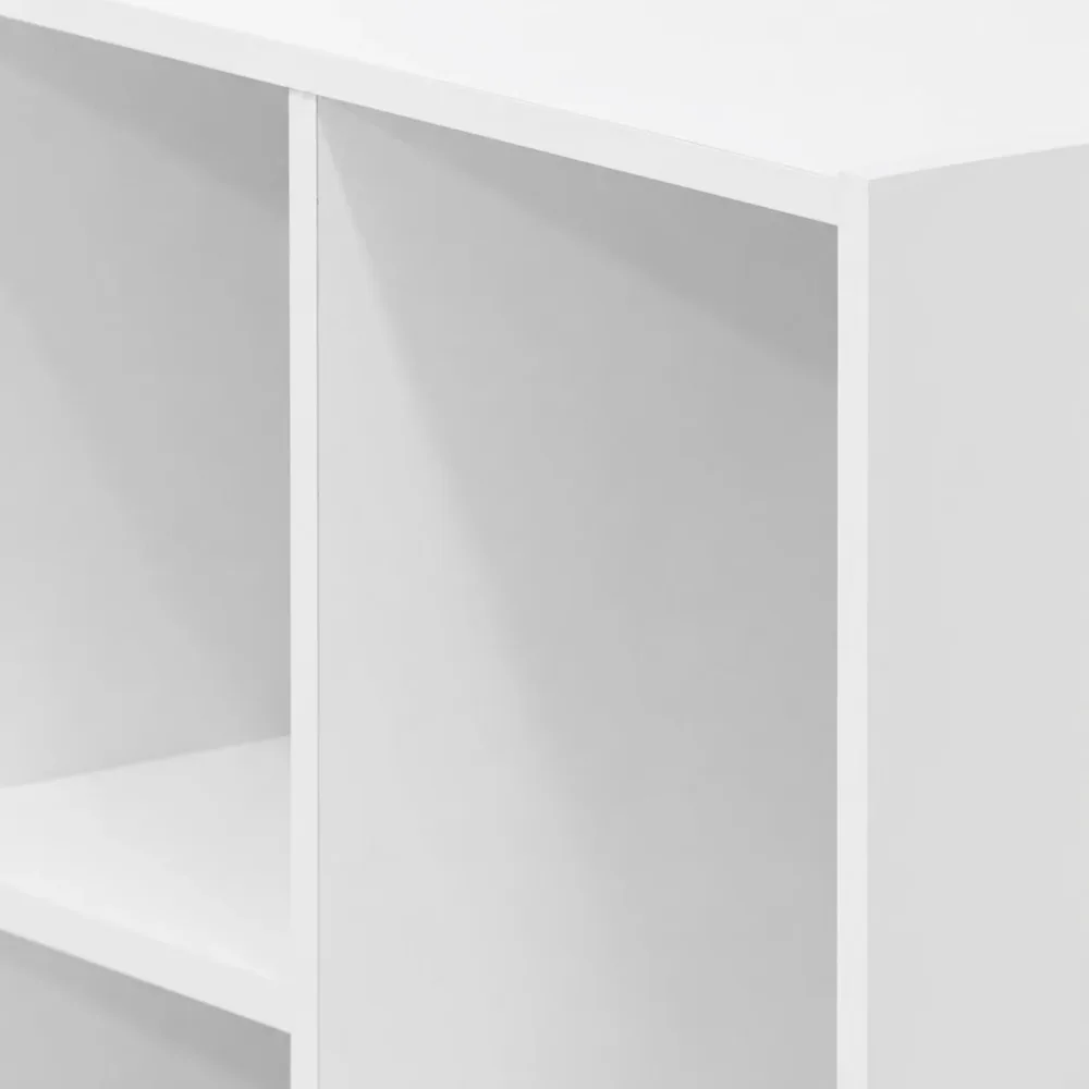 Детска етажерка с 5 отделения, бял органайзер за книги и играчки, 49.5×24×80 см, снимка 10