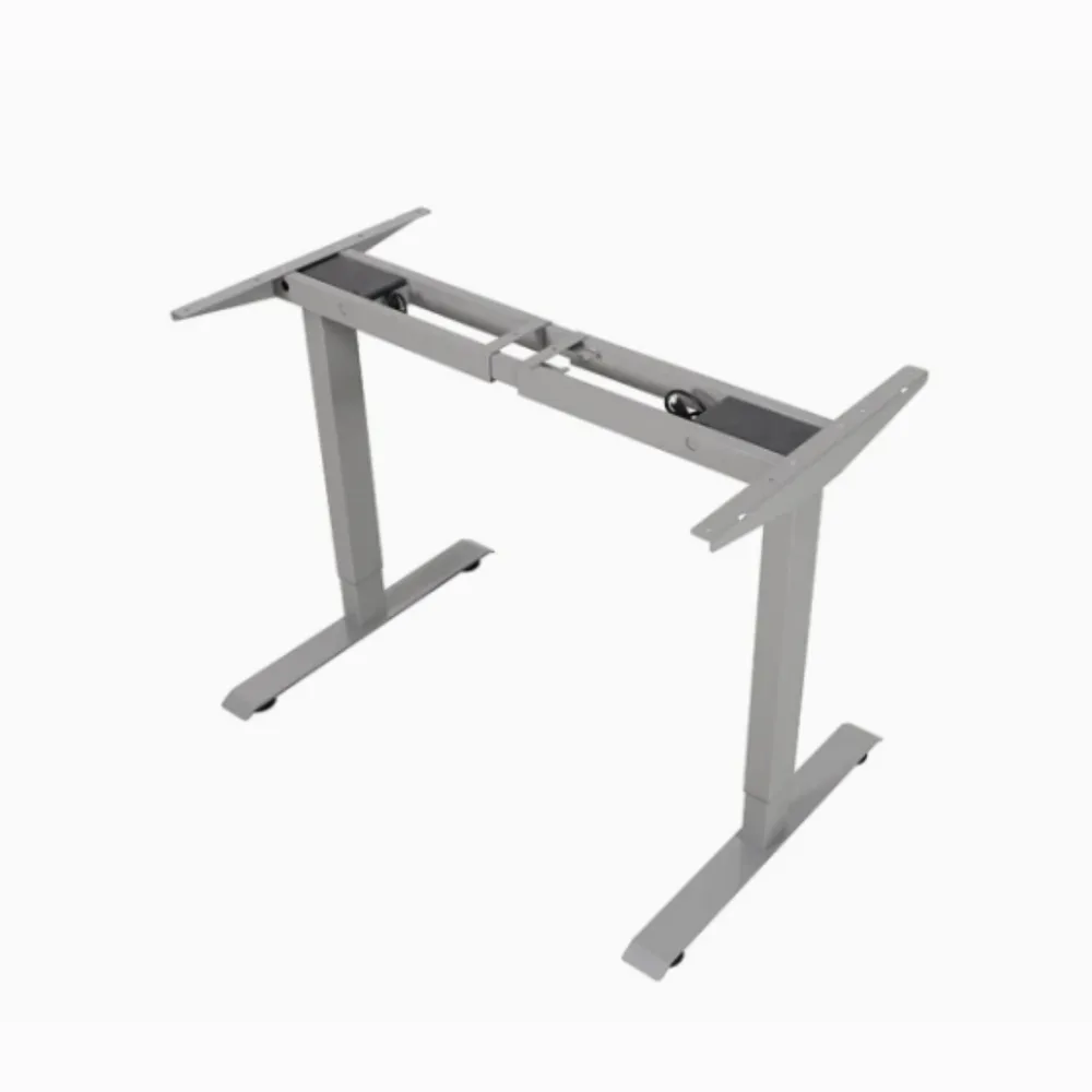 Основа за бюро Ergo Desk с ел. регулация – бял метал, снимка 9