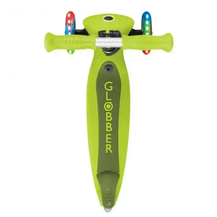 Сгъваема тротинетка с родителски контрол 5 в 1 Globber Go Up Active Lights, лайм, снимка 7