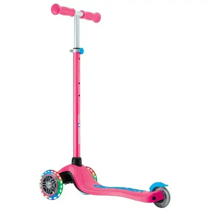 Детска тротинетка с 3 светещи колела GLOBBER PRIMO PLUS LIGHTS, розова, снимка 8