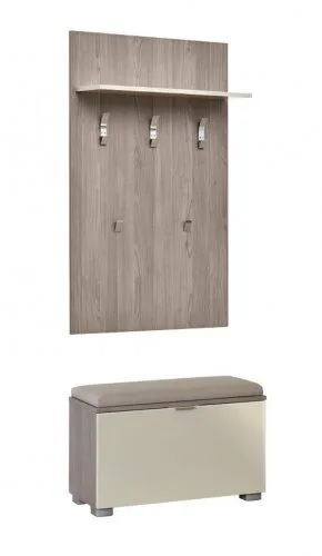 Закачалка и шкафче за антре ELEGANCE 80 – бял гланц, снимка 3