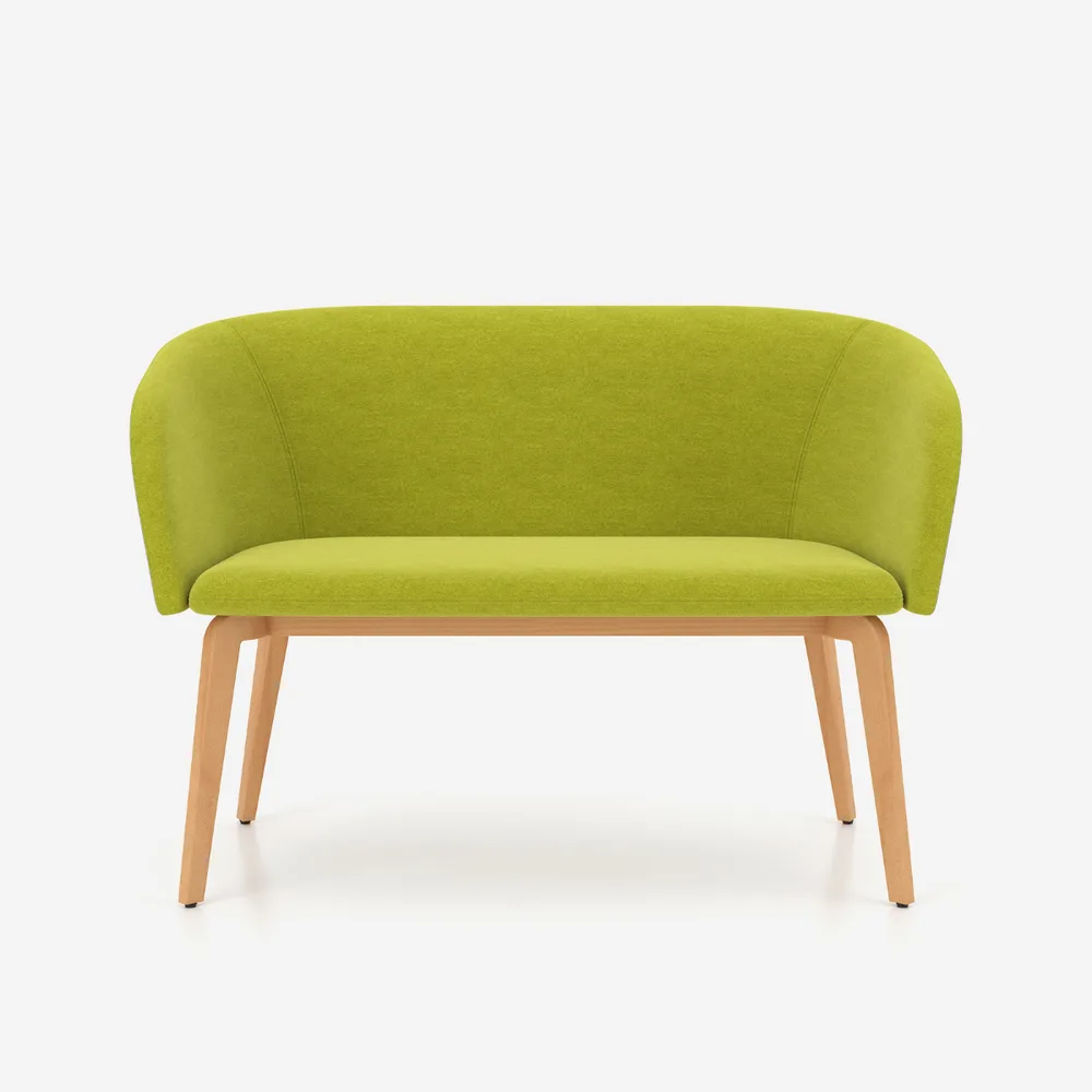 Двуместно кресло Naudu Wood Legs, снимка 4