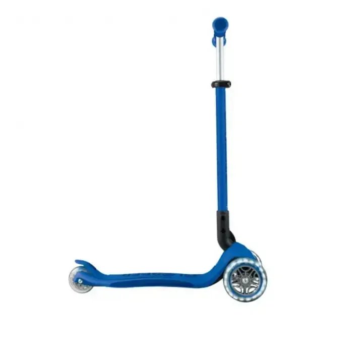 Детска сгъваема тротинетка с родителски контрол Globber Go Up Deluxe Flash Lights, тъмно синя, снимка 8