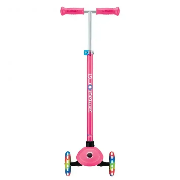 Детска тротинетка с 3 светещи колела GLOBBER PRIMO PLUS LIGHTS, розова, снимка 6
